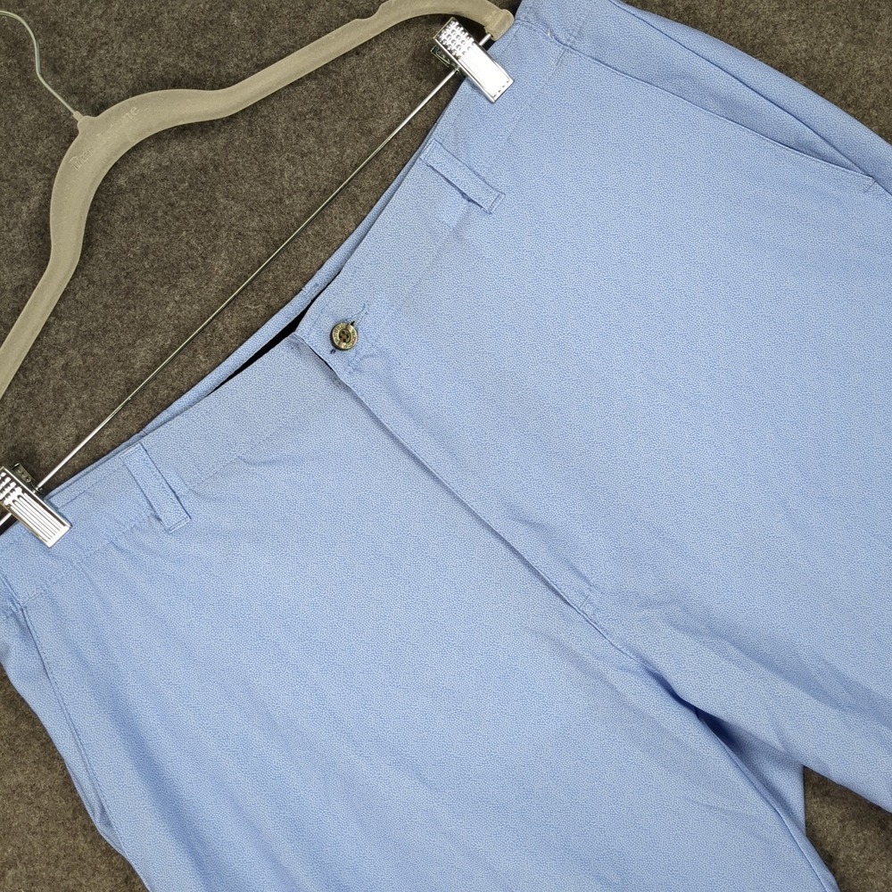 Pebble Beach Mens Performance Golf Shorts Light Blue‎ Stretch Size 40 Microprint